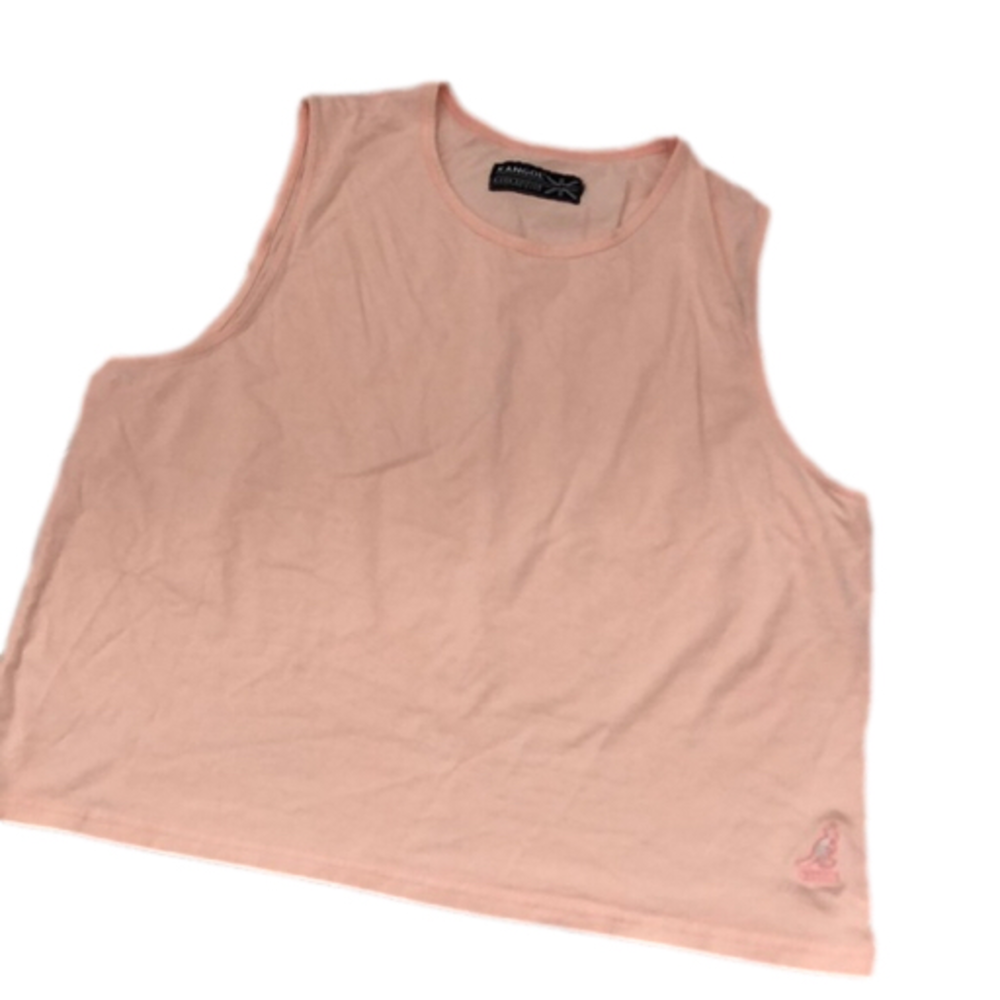 Kangol pink oversized crop tank. EUC!